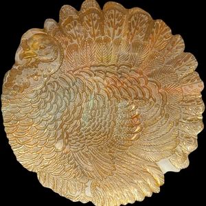 Gobbler Harvest Glass Charger Shadow Box
